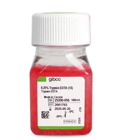 胰酶細(xì)胞消化液（0.25%胰酶，含EDTA，含酚紅）Gibco